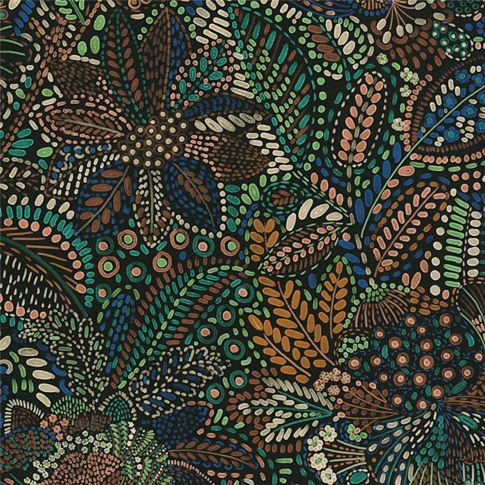 Papeldecor|Papiertapete Boho-Chic floral in dunklen Farbtönen|Gastronomie & Hotellerie