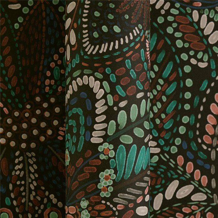 Papeldecor|Boho chic floral wallpaper dark tones|Hospitality