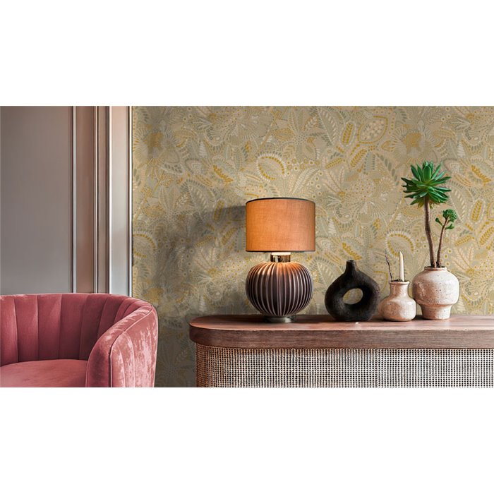 Papeldecor|Papiertapete Boho-Chic floral beige|Gastronomie & Hotellerie