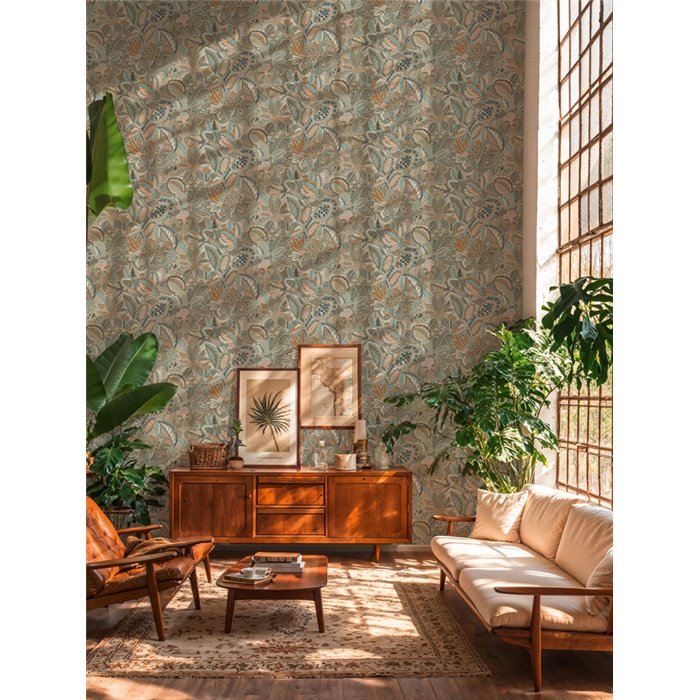 Papel pintado boho chic floral multicolor - Papeldecor Colonial 2028780255