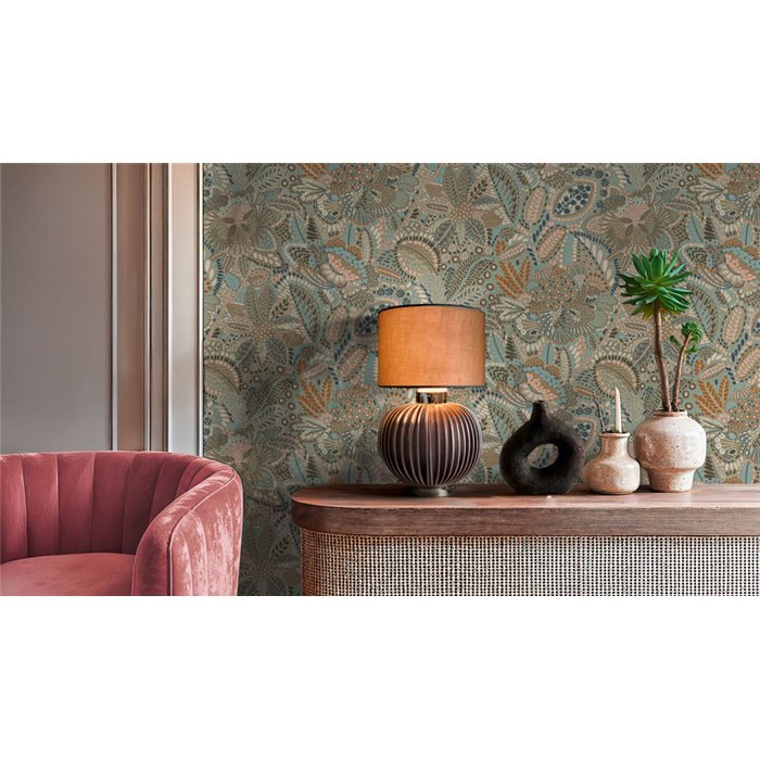 Papel pintado boho chic floral multicolor - Papeldecor Colonial 2028780255