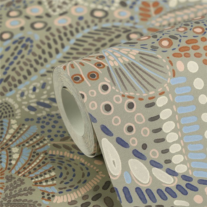 Papel pintado boho chic floral multicolor - Papeldecor Colonial 2028780255