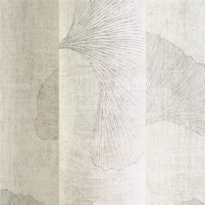 Papeldecor|Papel pintado hojas de Gingko beige gris|Salón