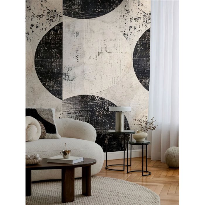 Papeldecor|Papier peint panoramique abstrait contemporain à formes géométriques|Papeldecor