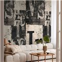 Papeldecor|Urbanes Wandbild mit Schrift und Collage-Effekt|Papeldecor