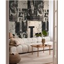 Papeldecor|Urbanes Wandbild mit Schrift und Collage-Effekt|Papeldecor