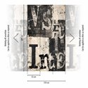 Papeldecor|Papier peint panoramique urbain avec lettres et effet collage|Papeldecor