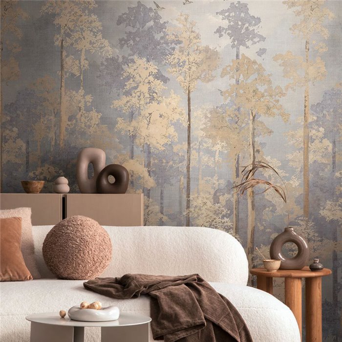 Papeldecor|Papier peint panoramique paysage forestier avec arbres|Papeldecor