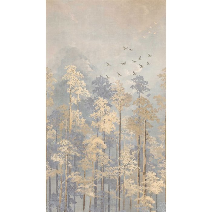 Papeldecor|Papier peint panoramique paysage forestier avec arbres|Papeldecor