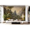Papeldecor|Papier peint panoramique paysage tropical avec montagnes|Papeldecor