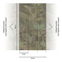 Papeldecor|Papier peint panoramique tropical avec palmiers en tons verts|Papeldecor