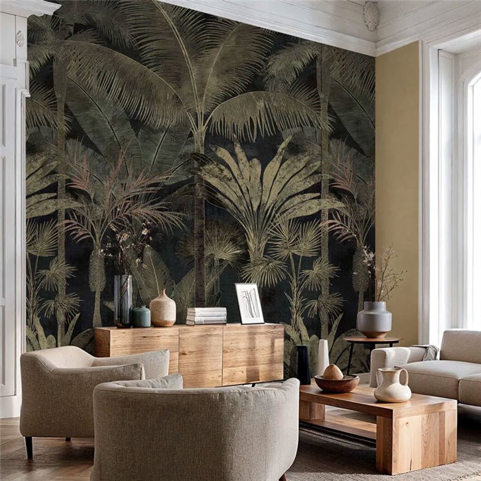 Papeldecor|Mural de pared paisaje tropical con palmeras|Papeldecor