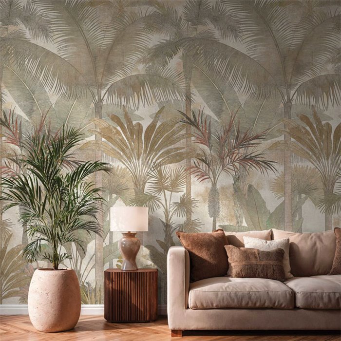 Papeldecor|Caribbean landscape with palm trees|Papeldecor