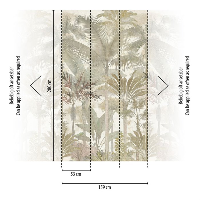 Papeldecor|Karibische Landschaft mit Palmen|Papeldecor