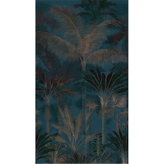 Papeldecor|Mural de pared paisaje colonial con palmeras tropicales|Papeldecor