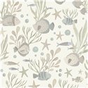 Grandeco|Kinder Tapete Fische Algen und Seesterne|Little Dreamers