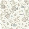 Papel pintado infantil peces algas y estrellas de mar - Grandeco Little Dreamers LD3301