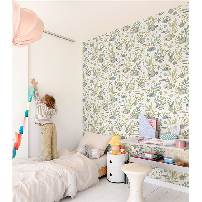 Grandeco|Kinder Tapete Fische und Korallen|Little Dreamers