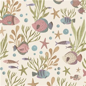 Grandeco|Children’s illustrated forest wallpaper|Little Dreamers