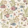 Grandeco|Papier peint enfant poissons et étoiles de mer|Little Dreamers