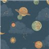 Papel pintado infantil planetas azul - Grandeco Little Dreamers LD3515
