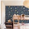 Grandeco|Papier peint enfant planètes bleu|Little Dreamers