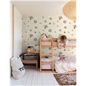 Grandeco|Children’s planet wallpaper beige|Little Dreamers