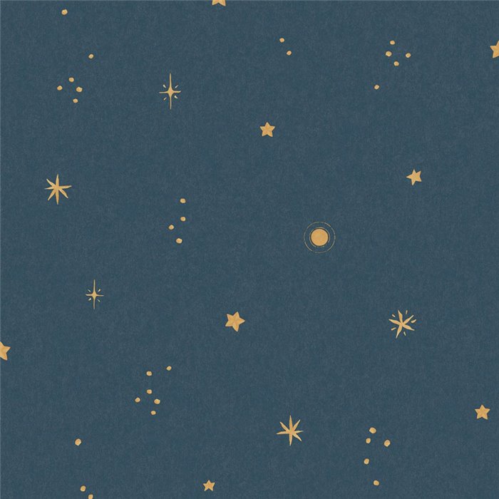 Grandeco|Papier peint enfant ciel étoilé bleu|Little Dreamers