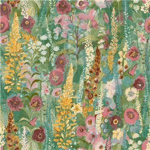 Grandeco|Boho floral wallpaper pastel tones|Inia