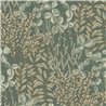 Grandeco|Papier peint floral japandi vert|Inia