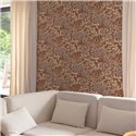 Grandeco|Papier peint floral terracotta|Inia
