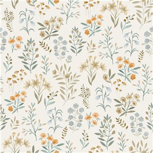 Grandeco|Tropical floral dining room wallpaper|Inia