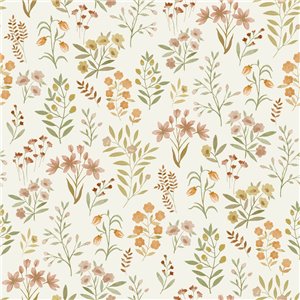 Grandeco|Boho floral wallpaper pastel tones|Inia