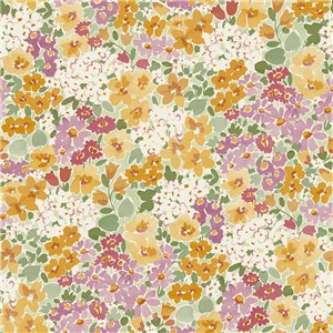 Grandeco|Aquarell Blumentapete für Wohnzimmer mehrfarbig|Inia