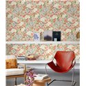 Grandeco|Living room watercolour floral wallpaper multicolour|Inia