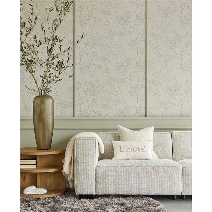 Eijffinger|Papel pintado elegantes siluetas de flores|Riviera Maison