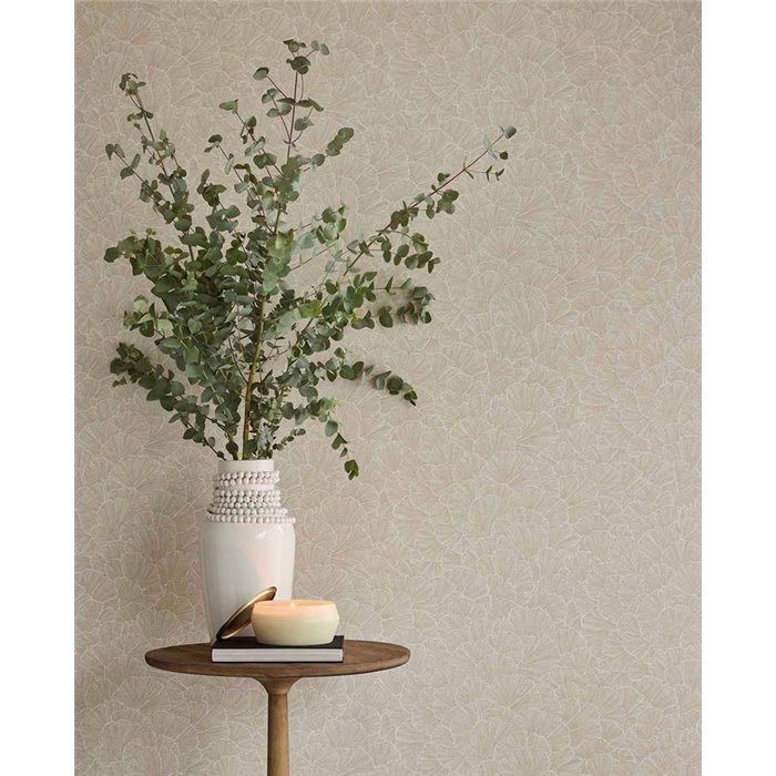 Eijffinger|Papel pintado atemporal hojas en relieve|Riviera Maison