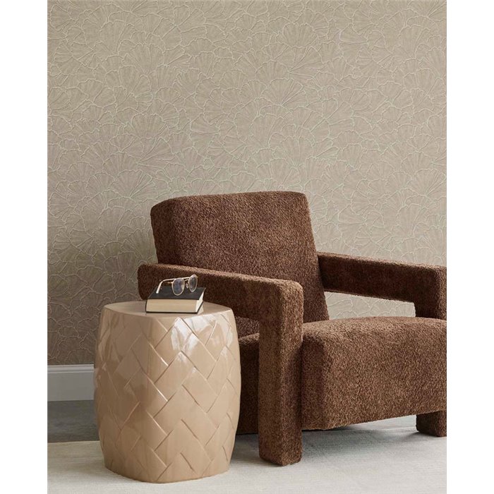 Eijffinger|Overlapping ginkgo leaf wallpaper|Riviera Maison