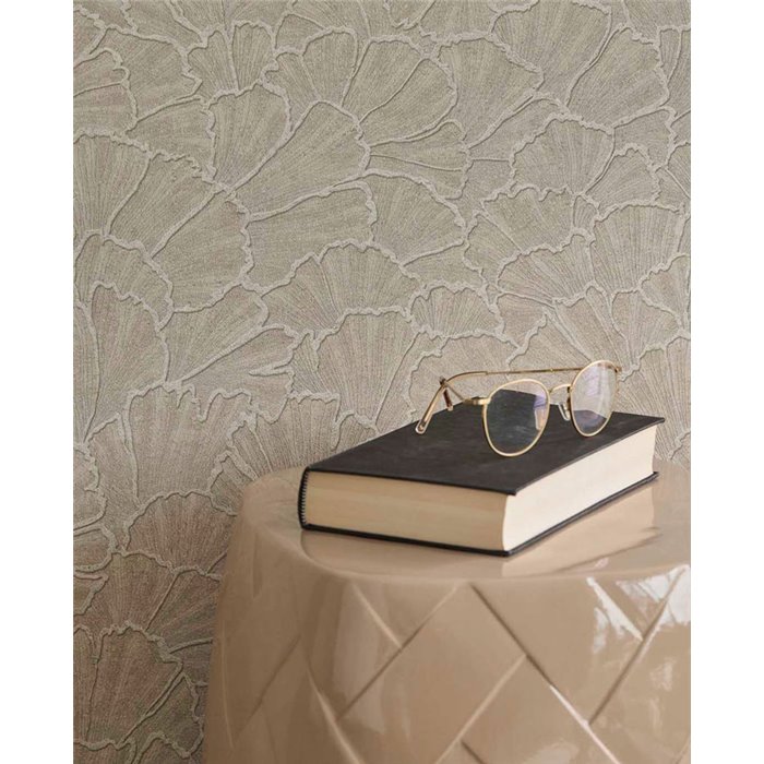 Eijffinger|Papel pintado hojas de ginkgo superpuestas|Riviera Maison