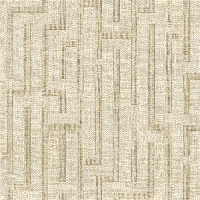 Eijffinger|Linen-effect labyrinth-pattern wallpaper|Riviera Maison