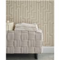 Eijffinger|Linen-effect labyrinth-pattern wallpaper|Riviera Maison