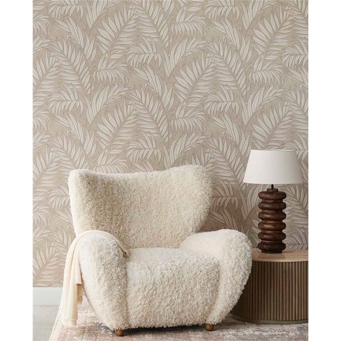 Papel pintado elegante hojas y helechos tropicales - Eijffinger Riviera Maison 350554