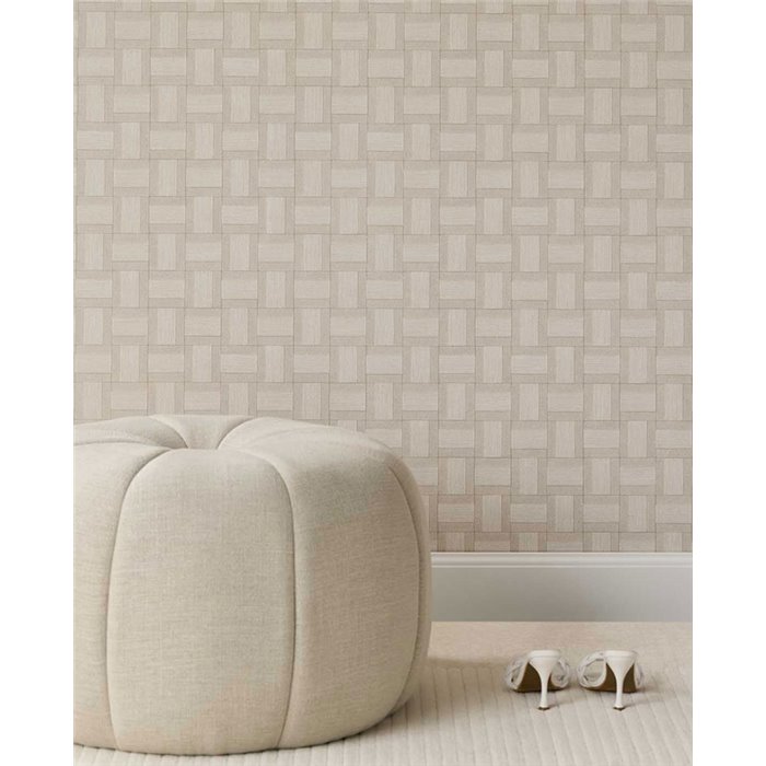 Eijffinger|Elegant wicker mosaic wallpaper|Riviera Maison