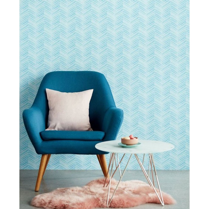 Zigzag striped wallpaper with watercolor effect - Eijffinger Stripes+ 377094 Eijffinger 