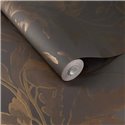 Papier peint romantique silhouettes de fleurs marron cuivre - Eijffinger Gilded 340135