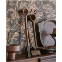 Romantische Tapete mit Blumensilhouetten in Braun Kupfer - Eijffinger Gilded 340135