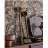 Romantic brown-copper flower silhouette wallpaper - Eijffinger Gilded 340135