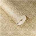 Geometrische Tapete mit orientalischem Glasfenster Muster in Beige - Eijffinger Gilded 340141