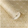 Geometric beige oriental stained glass wallpaper - Eijffinger Gilded 340141