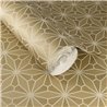 Papier peint géométrique vitrail oriental doré - Eijffinger Gilded 340142